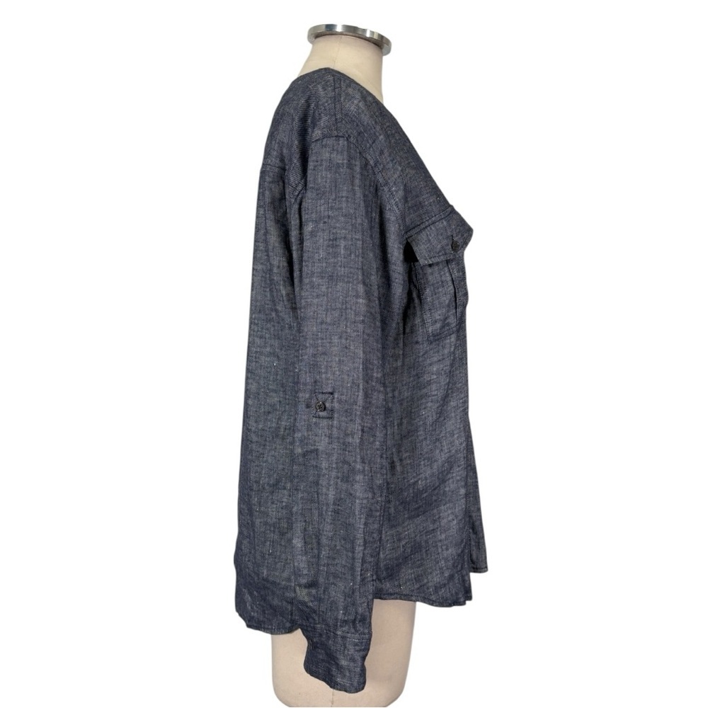 Theory Trisalta Linen Top Size Large - Picture 5 of 12